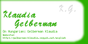 klaudia gelberman business card